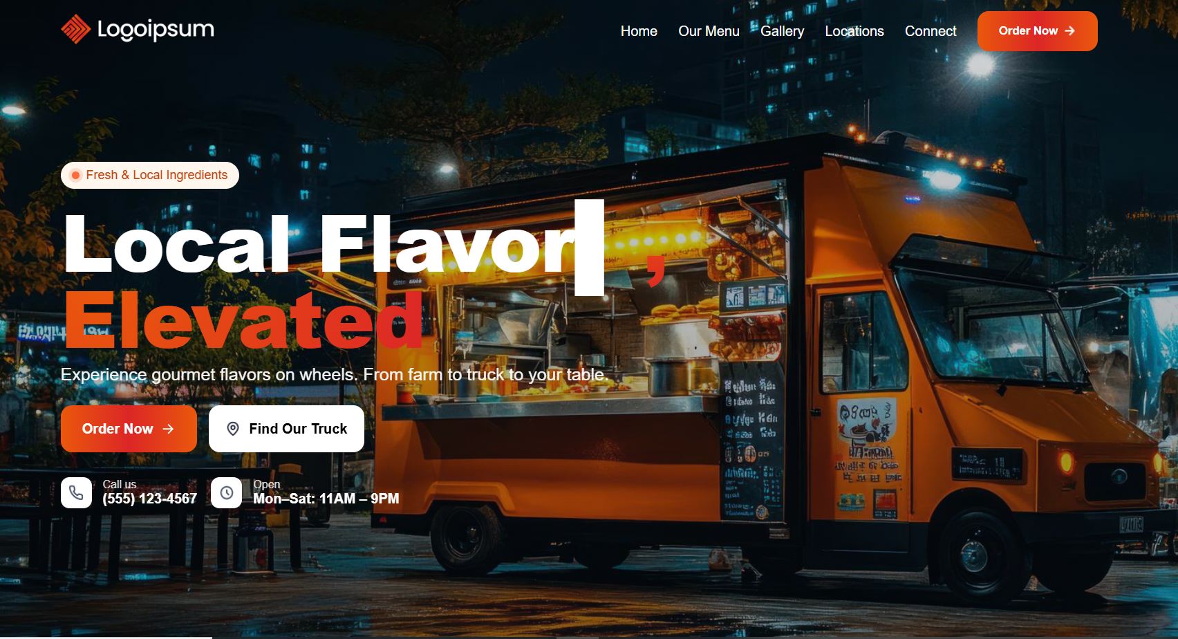 Taco Tempo Truck website preview