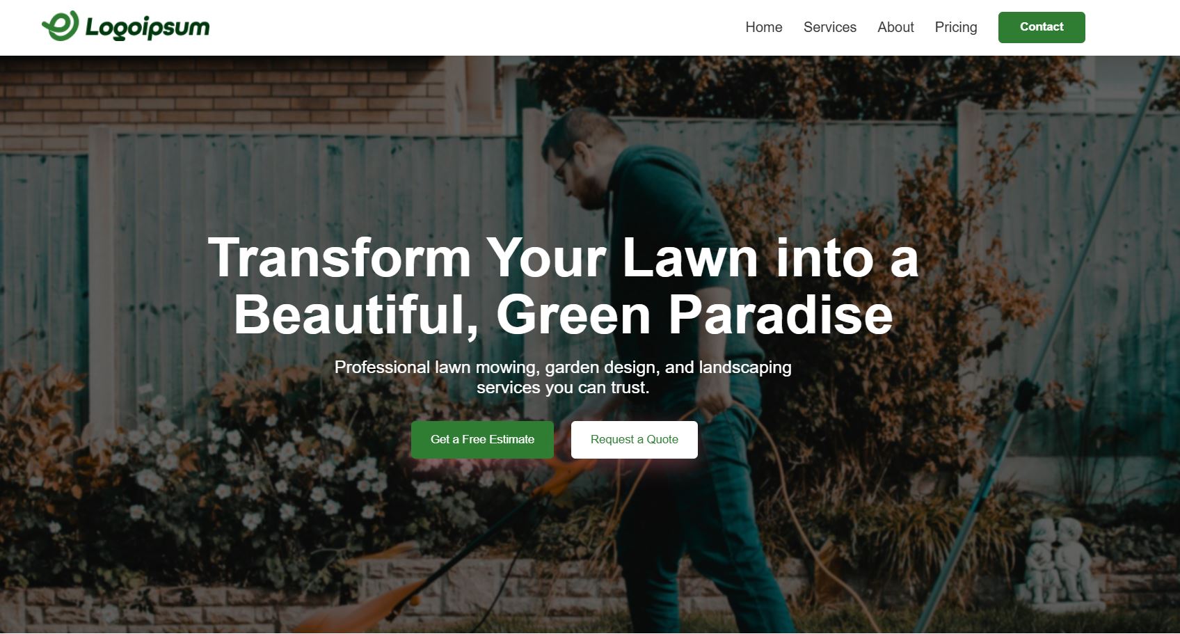 GreenScape Landscaping website preview