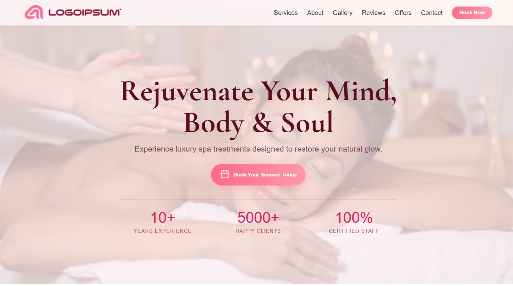 Luna Salon & Spa website preview